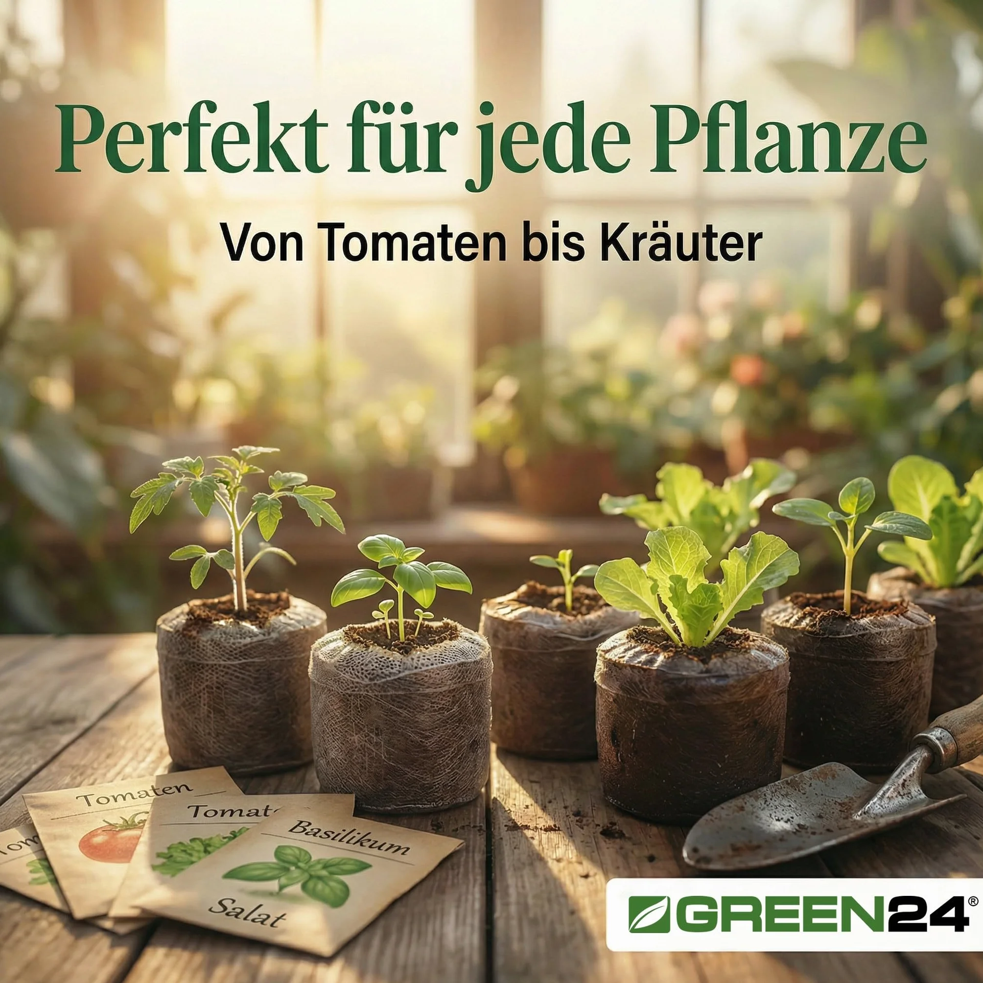 GREEN24 Jiffy Lot de 50 pastilles de Tourbe pour Pot de Fleur avec Instructions [Langue Allemande]