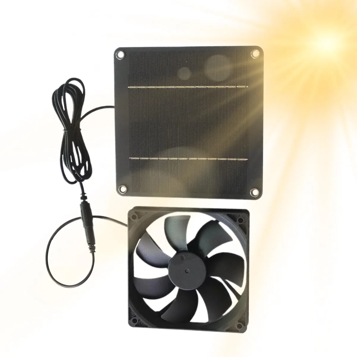 Ventilateur Solaire Extracteur pour Poulailler 20W Étanche | Ventilation Solaire Extracteur,Ventilateur pour Chenil Serre Garage Toit et Grange pour Animaux
