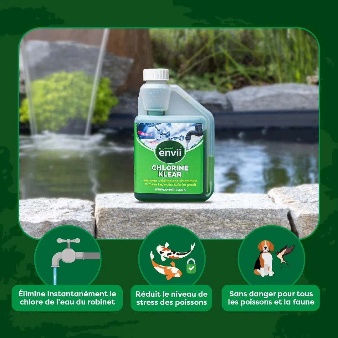 Envii Chlorine Klear - Déchlorateur d'eau de Bassin - Conditionneur d'eau Bassin - Dissolvant de Chlore - Traite 12 500L
