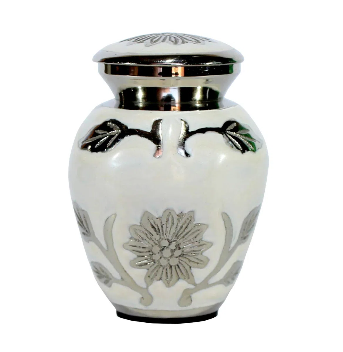 eSplanade Urne funéraire Memorials Conteneur Jar Pot | Urnes en métal | Urnes funéraires | Urne commémorative (sculptée en Blanc)…