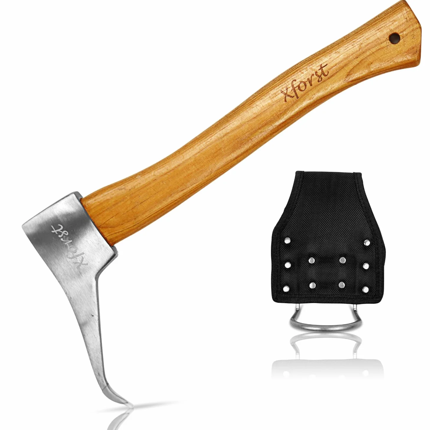 Xforst Sapie à Main X-P500 BX Sappie, Outils forestier. Idéal pour la manutention de Troncs de Bois et de bûches. avec Manche en Bois Hickory américain léger et Solide. Porte Marteau Gratuit.