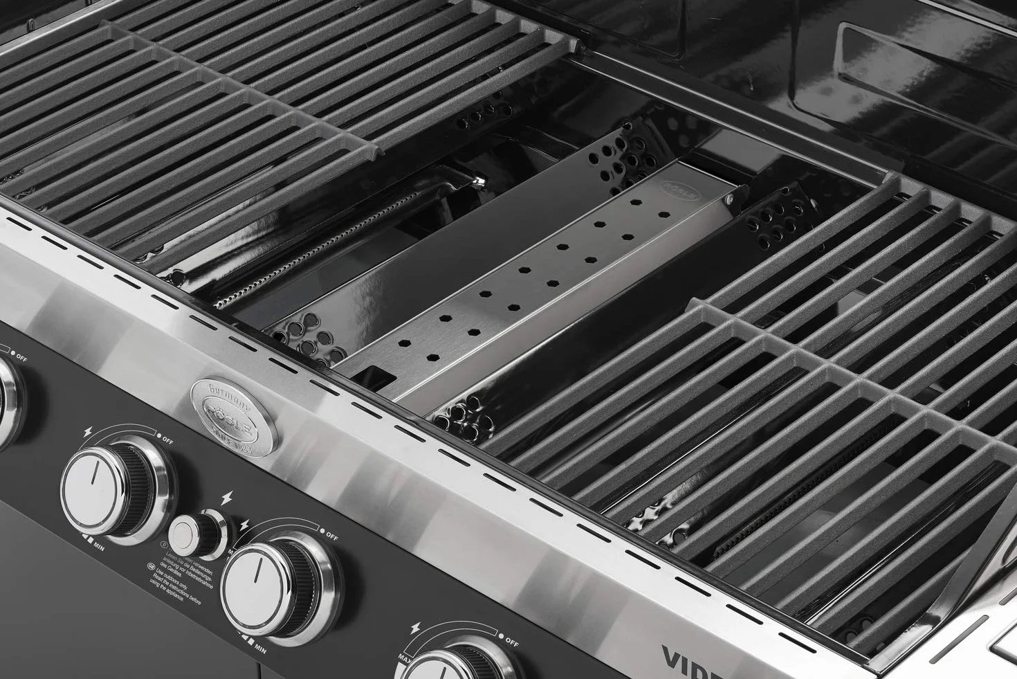 RÖSLE Coffret de fumage VIDERO acier inoxydable, boîte de fumage de qualité supérieure pour obtenir un arôme fumé dans un barbecue à gaz, acier inoxydable 18/10