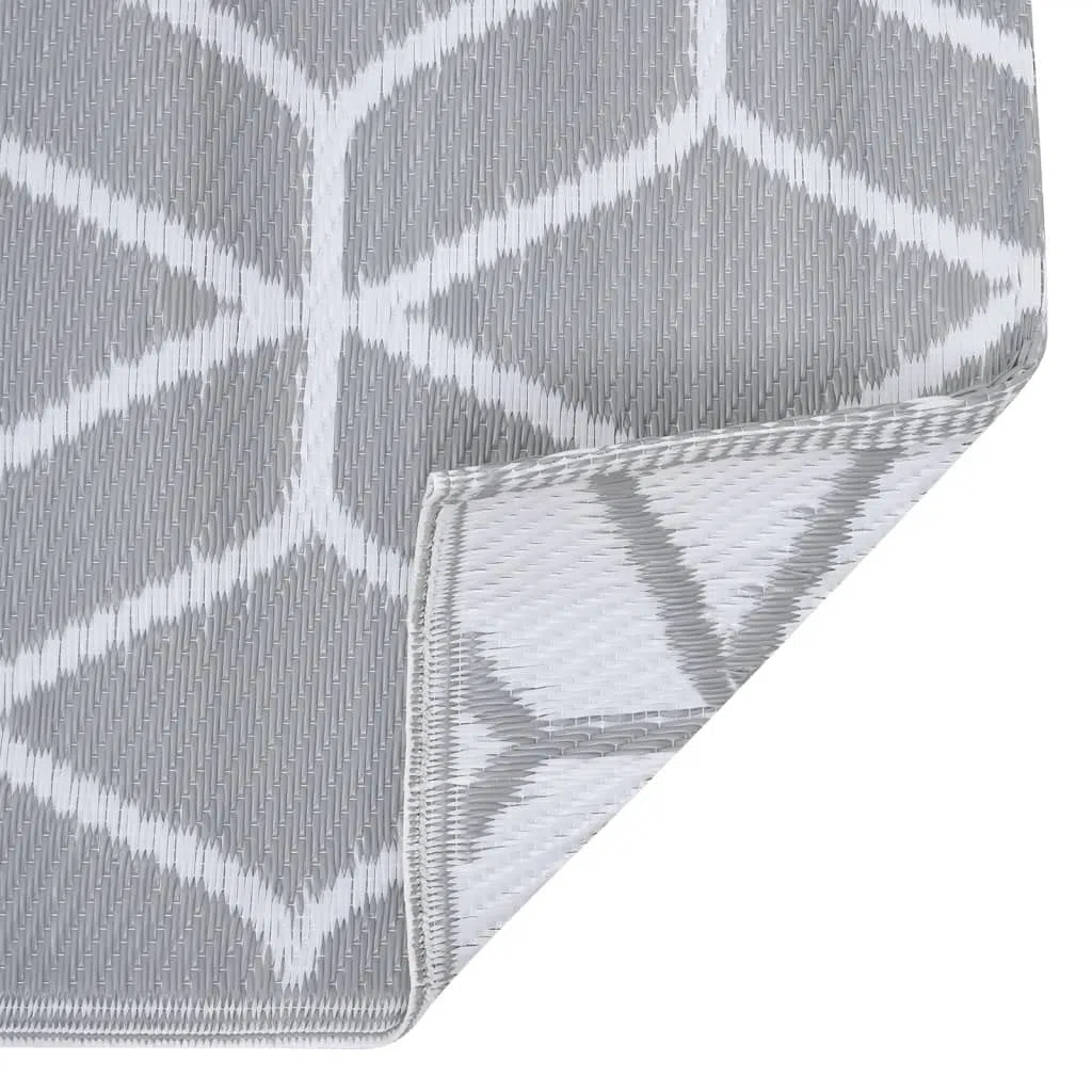 vidaXL Tapis d'Extérieur Tapis d'Entrée Tapis Décoratif Salon Salle de Séjour Balcon Patio Terrasse Maison Intérieur Gris 80x150 cm PP