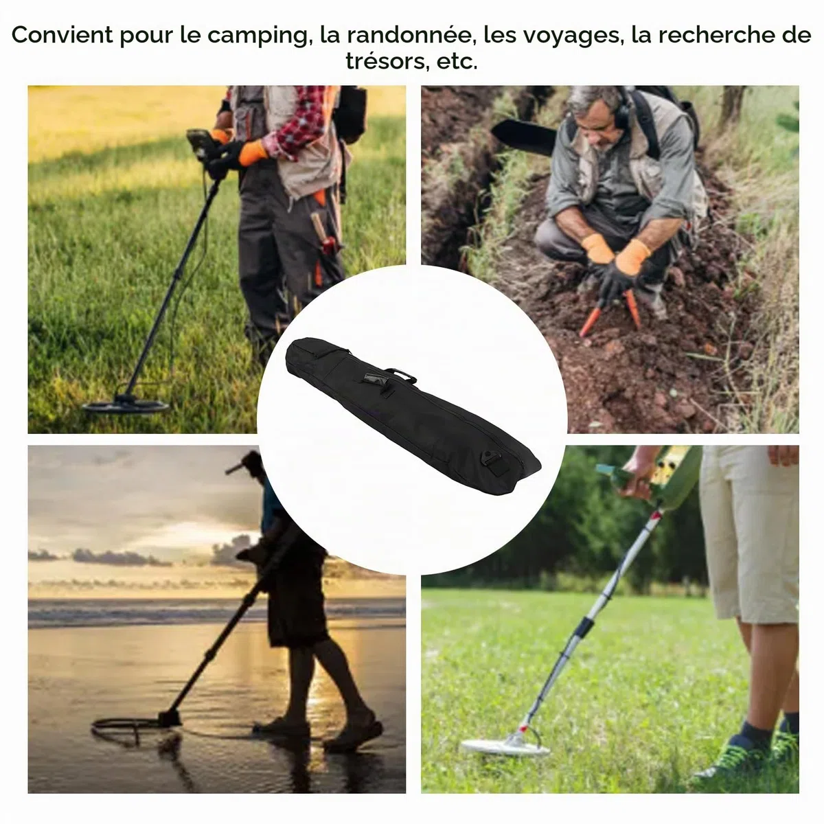 Sac de Transport rembourré Tout Usage, Sac de Transport Universel pour Détecteur de Métaux, Design Multi-poches, étanche, Grande capacité pour l'aventure.