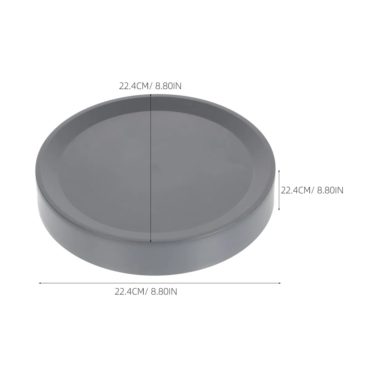DOITOOL Support Pot De Fleur à roulettes Invisibles - Plateau Roulant avec Soucoupe IntéGréE - Socle Chariot Gris Noir pour ExtéRieur Et IntéRieur - Repose Plante Lourd Base Mobile