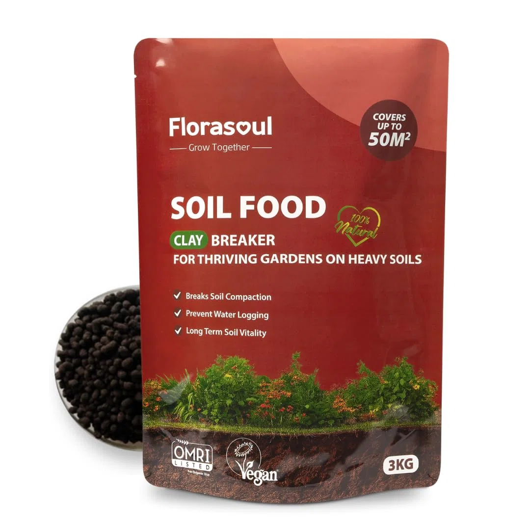 Amendement Sol Argileux 3 kg, acides humiques Bio, améliore Drainage et aération, réduit l'eau stagnante, jusqu'à 50 m²