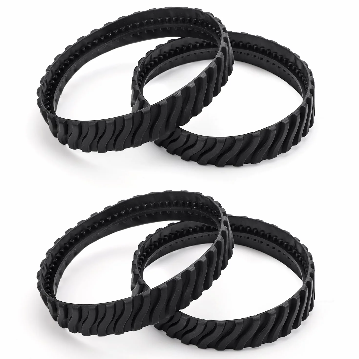 Gosknor Lot de 4 Chenilles Rechange pour Nettoyeur Piscine de Zodiac MX6 MX8 Elite, R0526100 Courroies en Caoutchouc Robustes pour Pneus Piscine