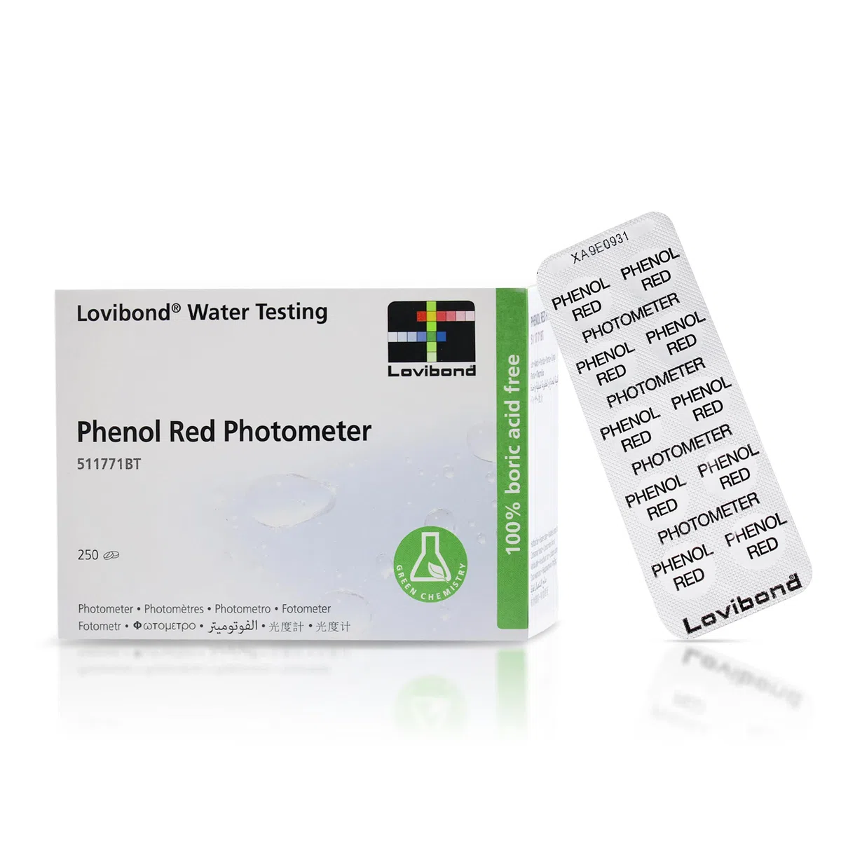 Comprimés de Phenol Red Lovibond – Boîte de 250 – Réactifs de Qualité Professionnelle pour Photomètres Numériques | Analyse de l’Eau Fiable, Simple d’Utilisation et Précise