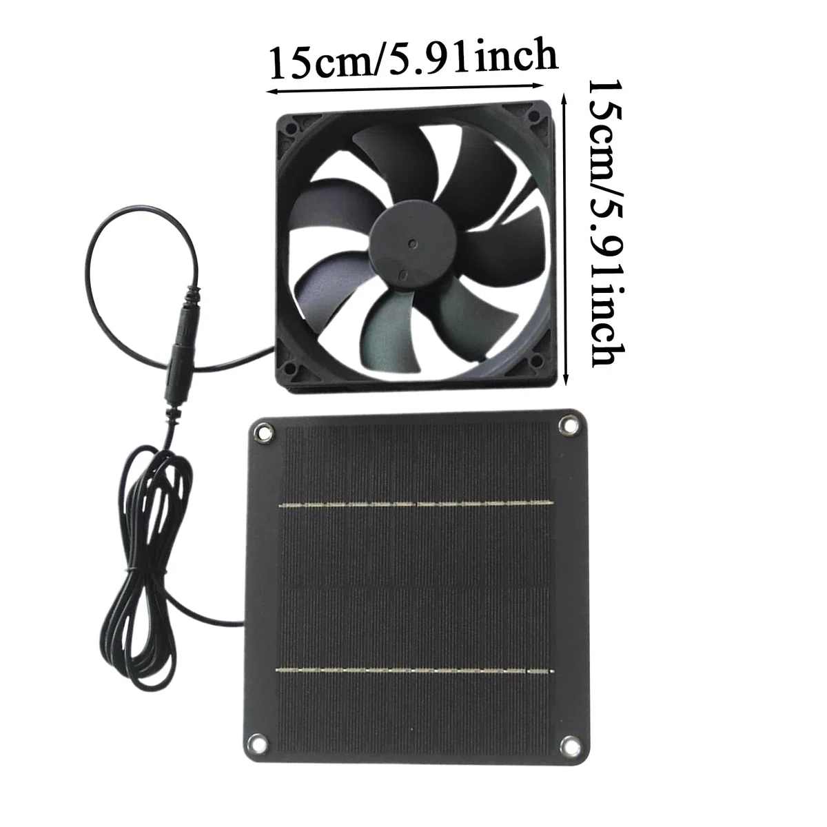 Ventilateur Solaire Extracteur pour Poulailler 20W Étanche | Ventilation Solaire Extracteur,Ventilateur pour Chenil Serre Garage Toit et Grange pour Animaux