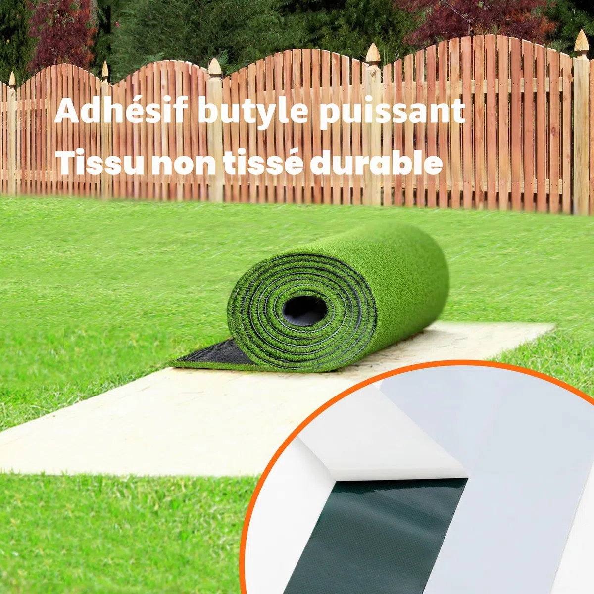 QILIMA Ruban de Gazon Artificiel Ruban de Joint de pelouse synthétique Auto-adhésif pour connecter des Tapis de Tapis de Gazon Vert pour connecter de Faux d'herbe (15CM X 15M)
