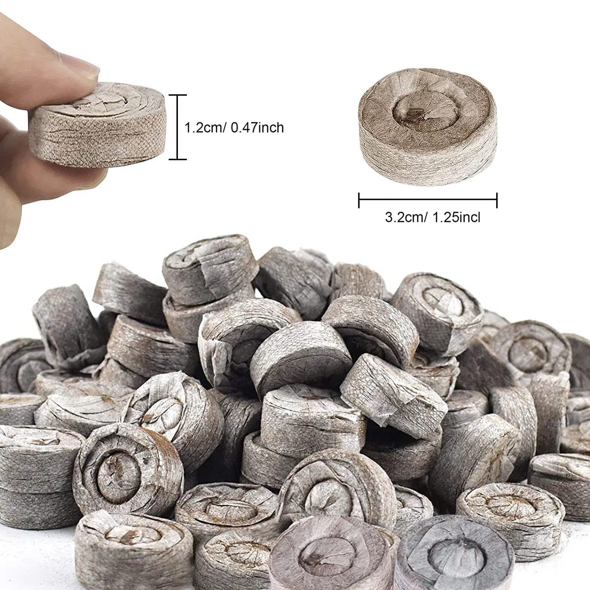 Woohome 202 PCS Pots Biodégradables et Pastilles de Tourbe pour Semis, Pot de Semis en Fibre Biodégradable, Pastilles de Tourbe Compressée, Outil de Sol Meuble pour Plantes de Jardin Marron