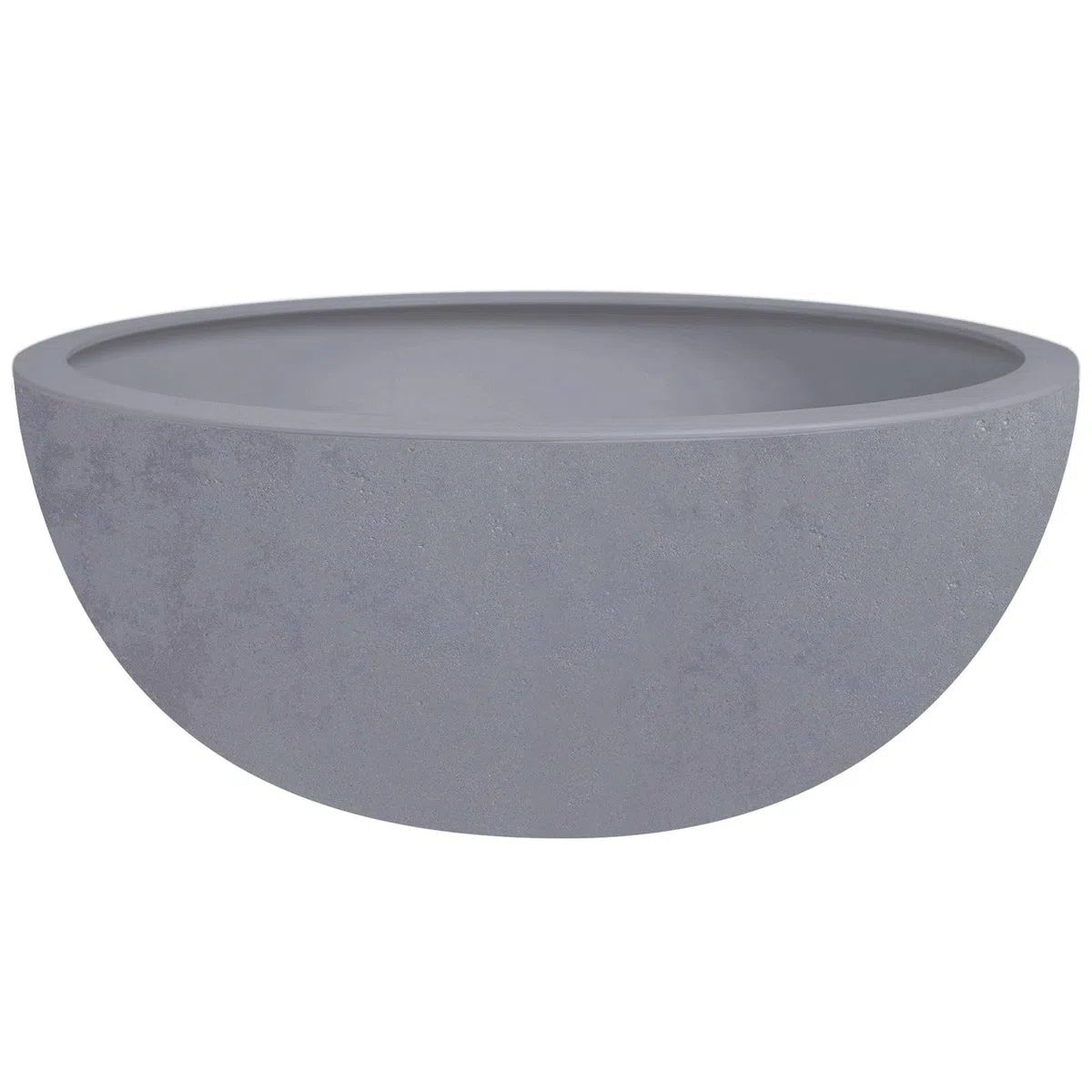 EDA - Vasque Basalt'Up 40 cm - 14,9 L - Décor Imitation Béton - Ø 40 x H.16,5 cm - Gris béton
