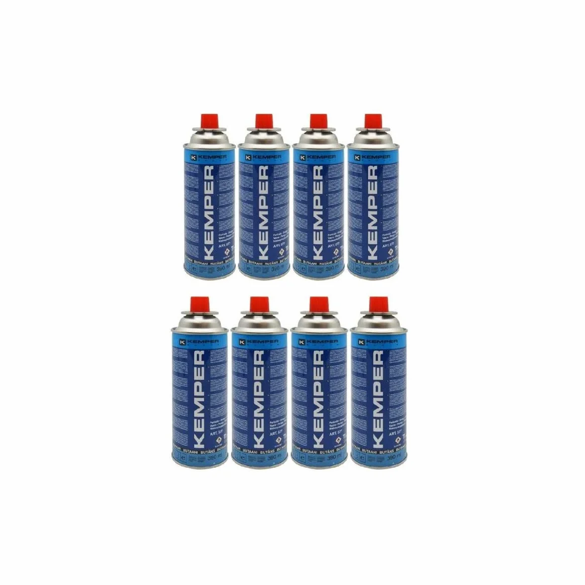 Kemper Lot de 8 cartouches de gaz butane 227 gr pour réchaud Smart 577
