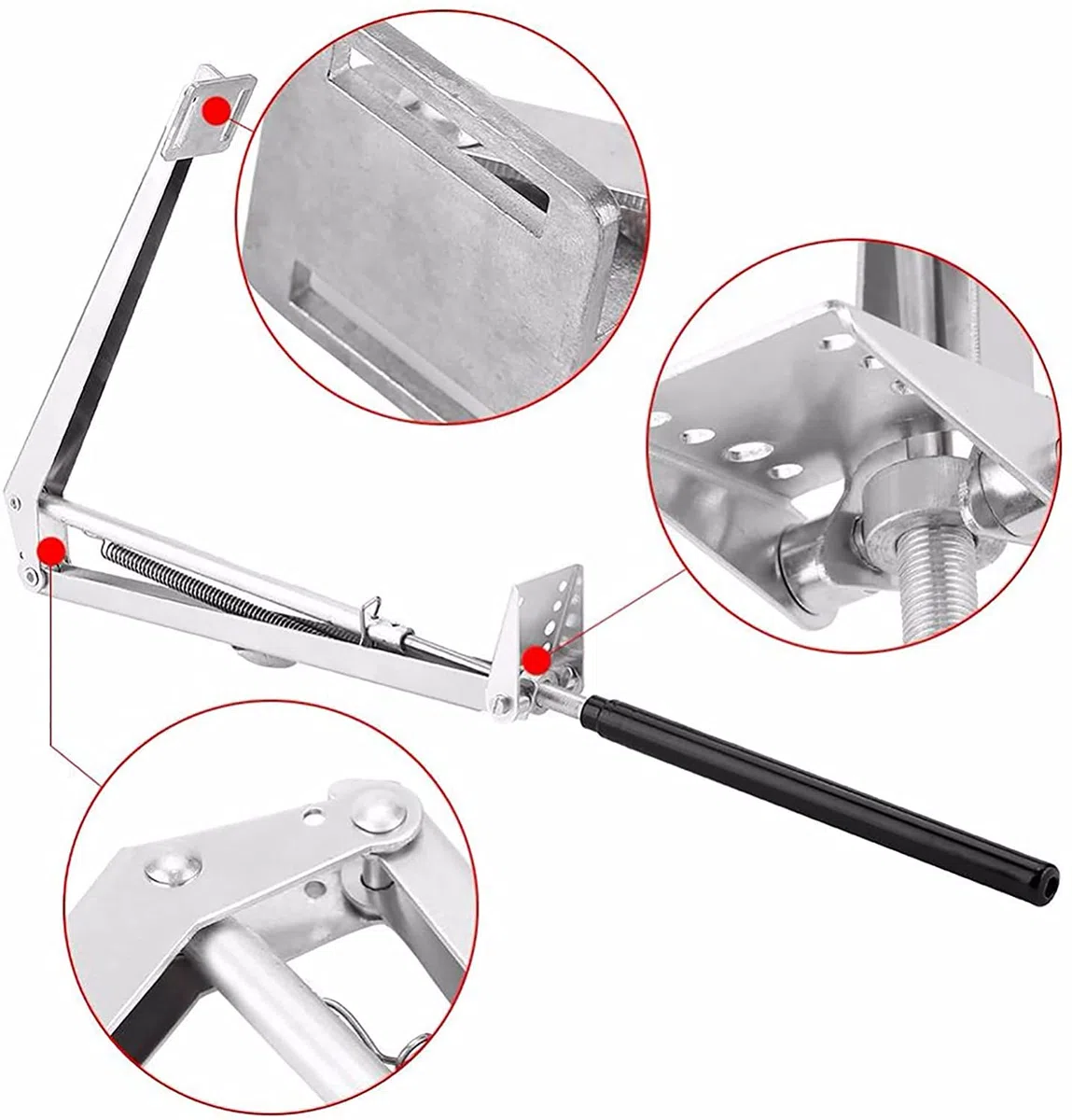 Eulenke Ouvre-fenêtre automatique simple ressort pour serre abri de jardin serre entraînement fenêtre hauteur de levage 45 cm, contrôle de la température ouverture jusqu'à 7 kg, acier galvanisé (1