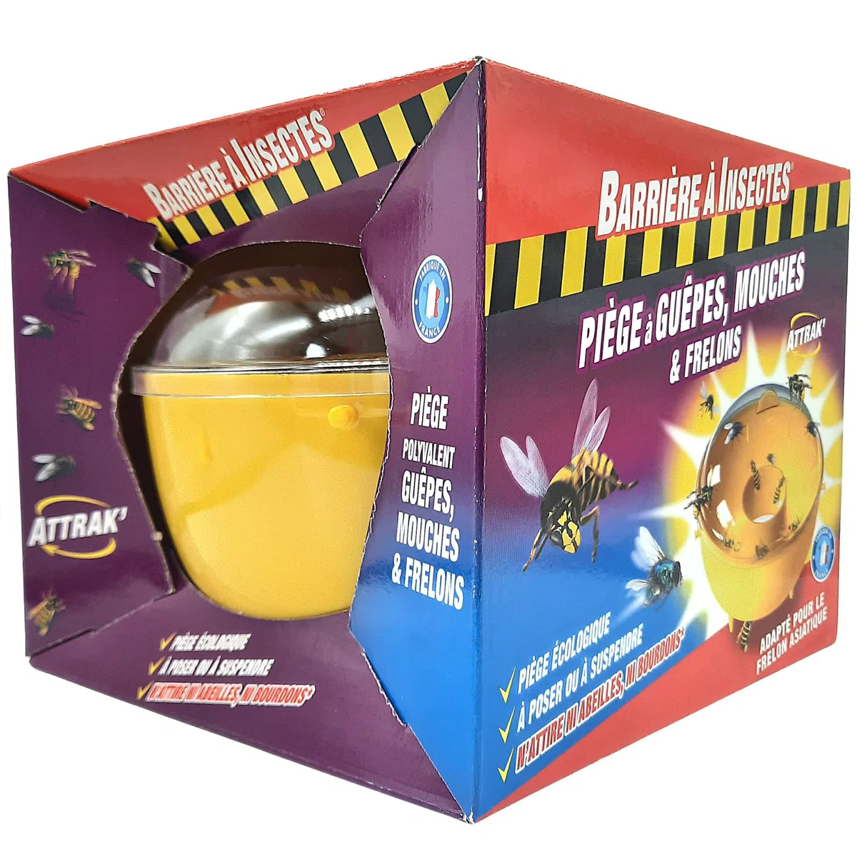 BARRIERE A INSECTES Piège à Guêpes, Mouches et Frelons, 1 Piège, BARPITRAP (Lot de 2)