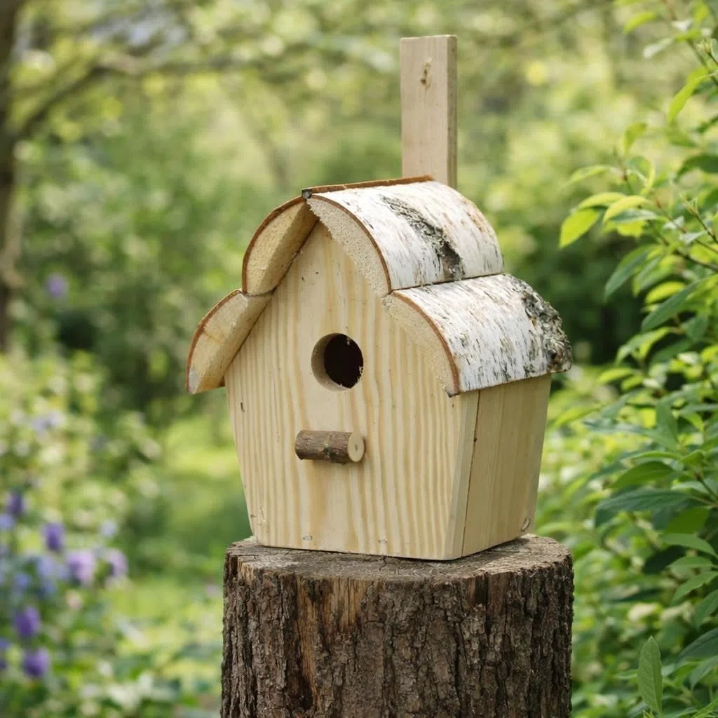Nichoir pour Oiseaux, nichoir en Bois, nichoir en Bois 12 x 12 H 23/30 cm (32 mm)