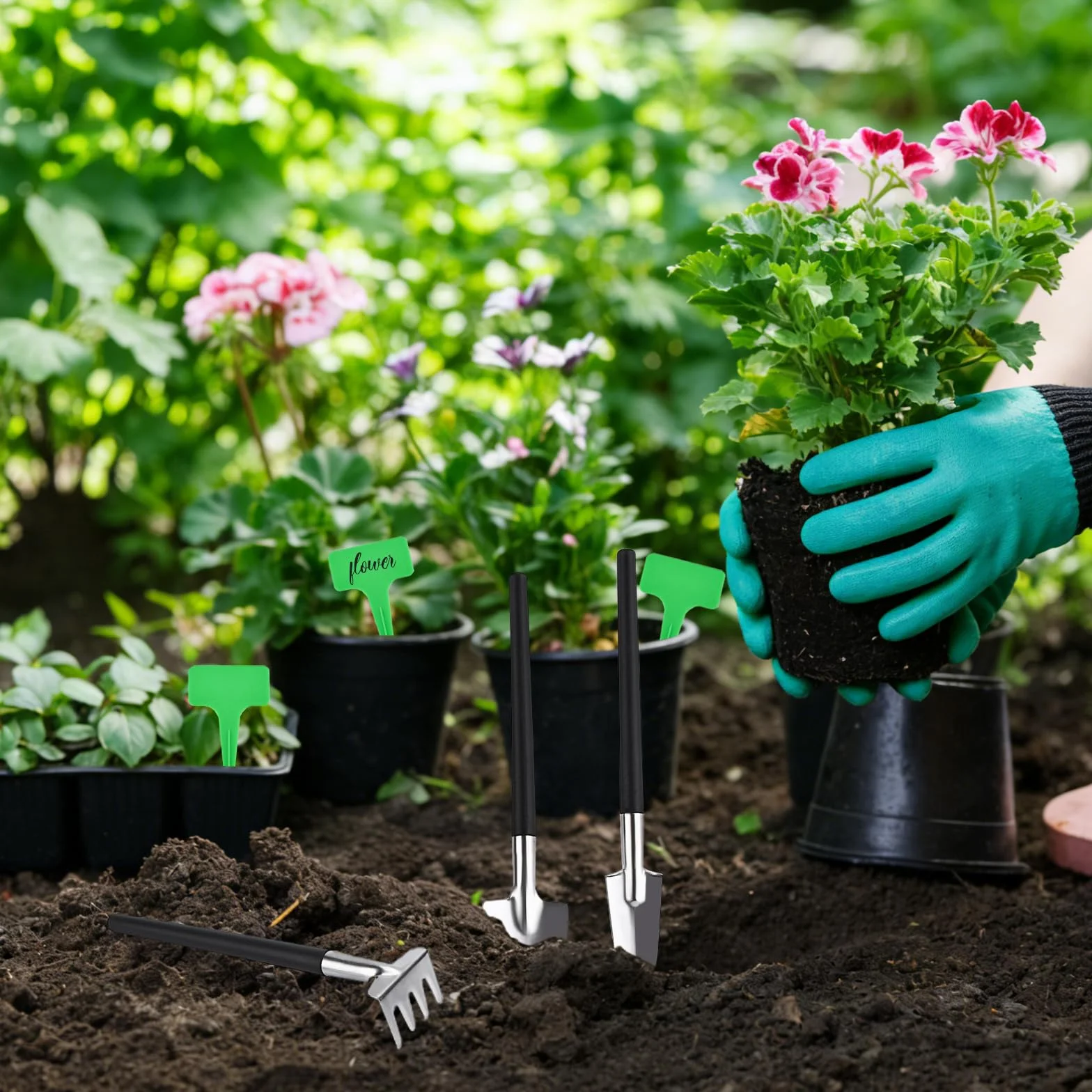 28 Pièces Kit Outils Bonsaï, Set Complet pour Débutant | Ensemble Jardinage avec Ciseaux et Garden Gants, Fil de Ligature, Mini Râteau, Pelle et Sécateurs, Accessoires de Précision