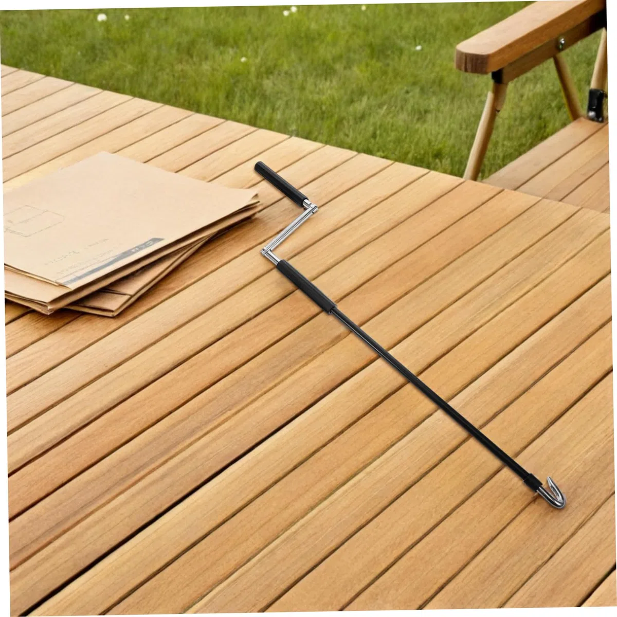 Manivelle pour Store Extérieur Robuste en Métal et Plastique Noir, Compacte et Facile à Utiliser, pour Auvent et Toile D'ombrage en Intérieur et Extérieur