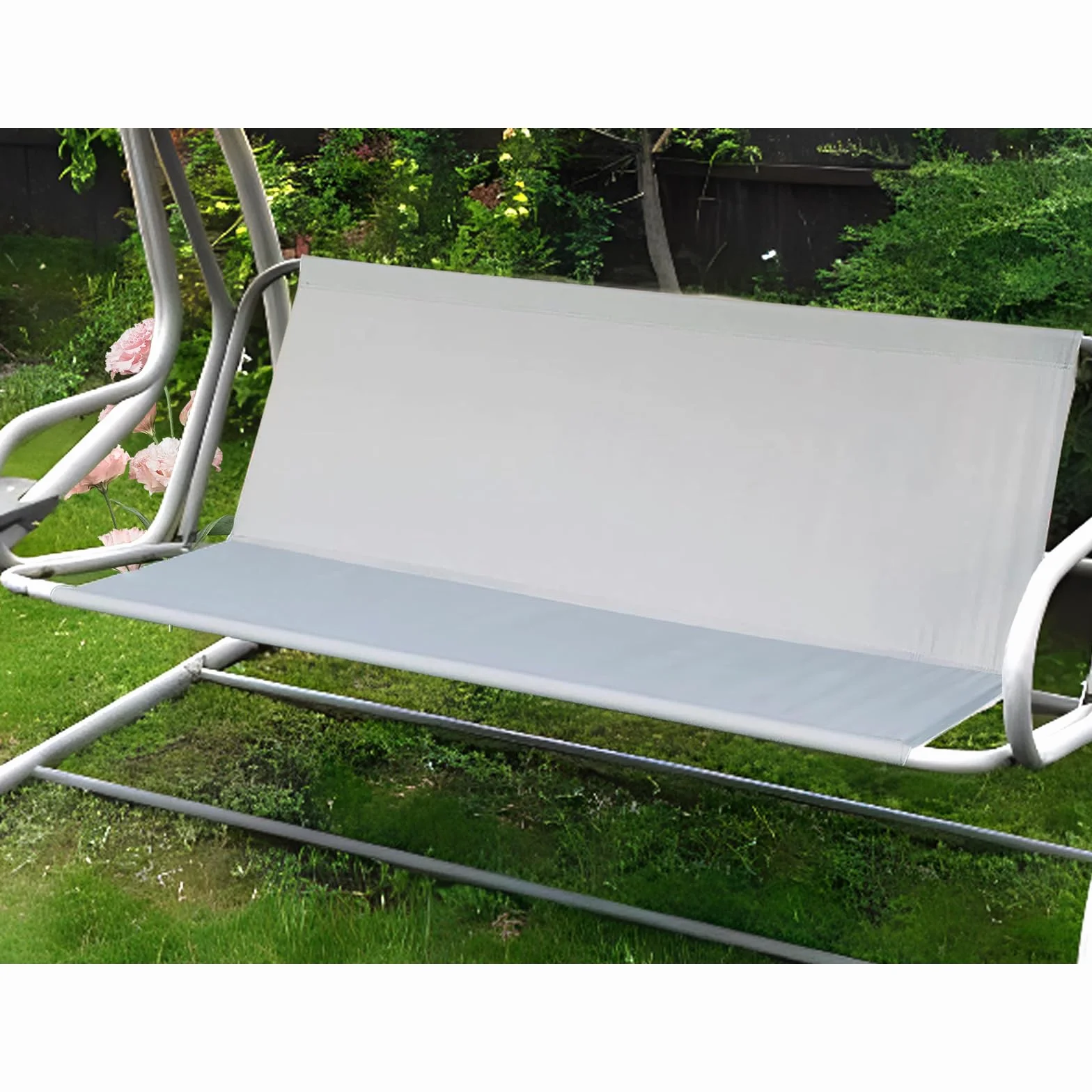 Siège Rechange pour Balançoire Hollywoodienne,Housse de Siège de Balançoire de Remplacement,Imperméables Tissu Oxford 600D Balançoires de Jardin Housse de Siège,Résistant (148*52*52cm,Gris)