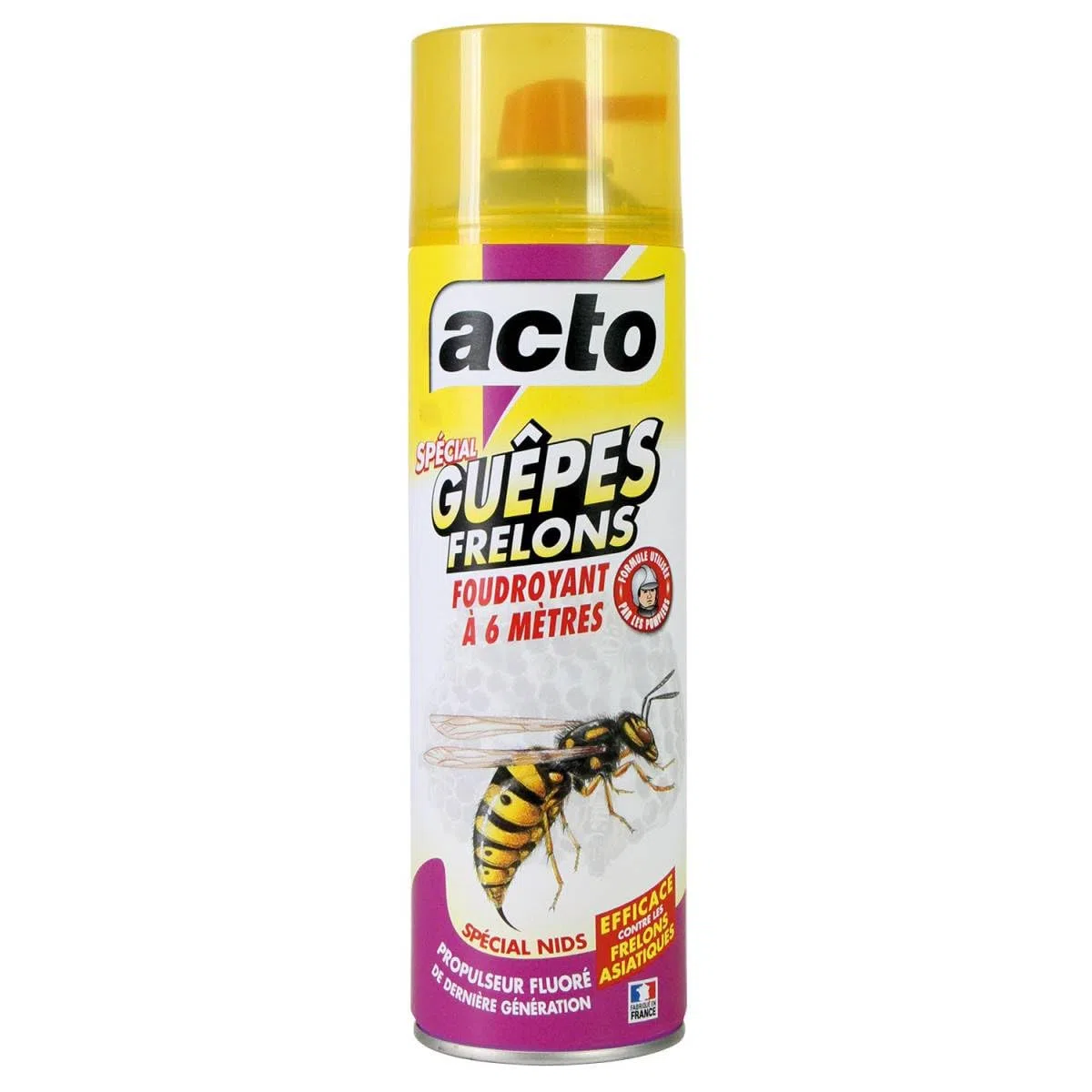 ACTO | AÉROSOL SPÉCIAL Spécial nids de guêpes, frelons européens et frelons asiatiques. | Aérosol 500ml | GUEP1