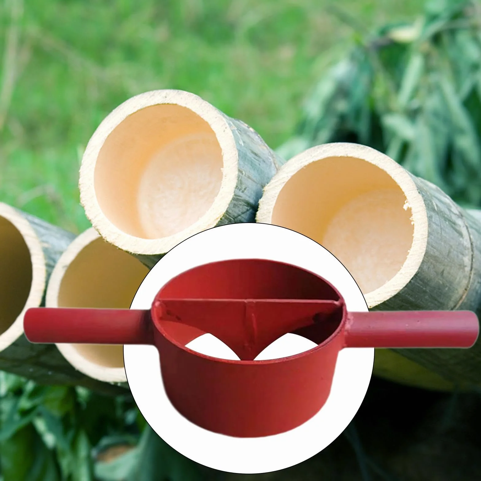 Machine à Diviser Bambou en Acier pour Utilisation Intensive, Outil de Fendage de Bambou, Machine à Séparateur Puissante et Robuste, Outil Compact pour Artisans et Camping