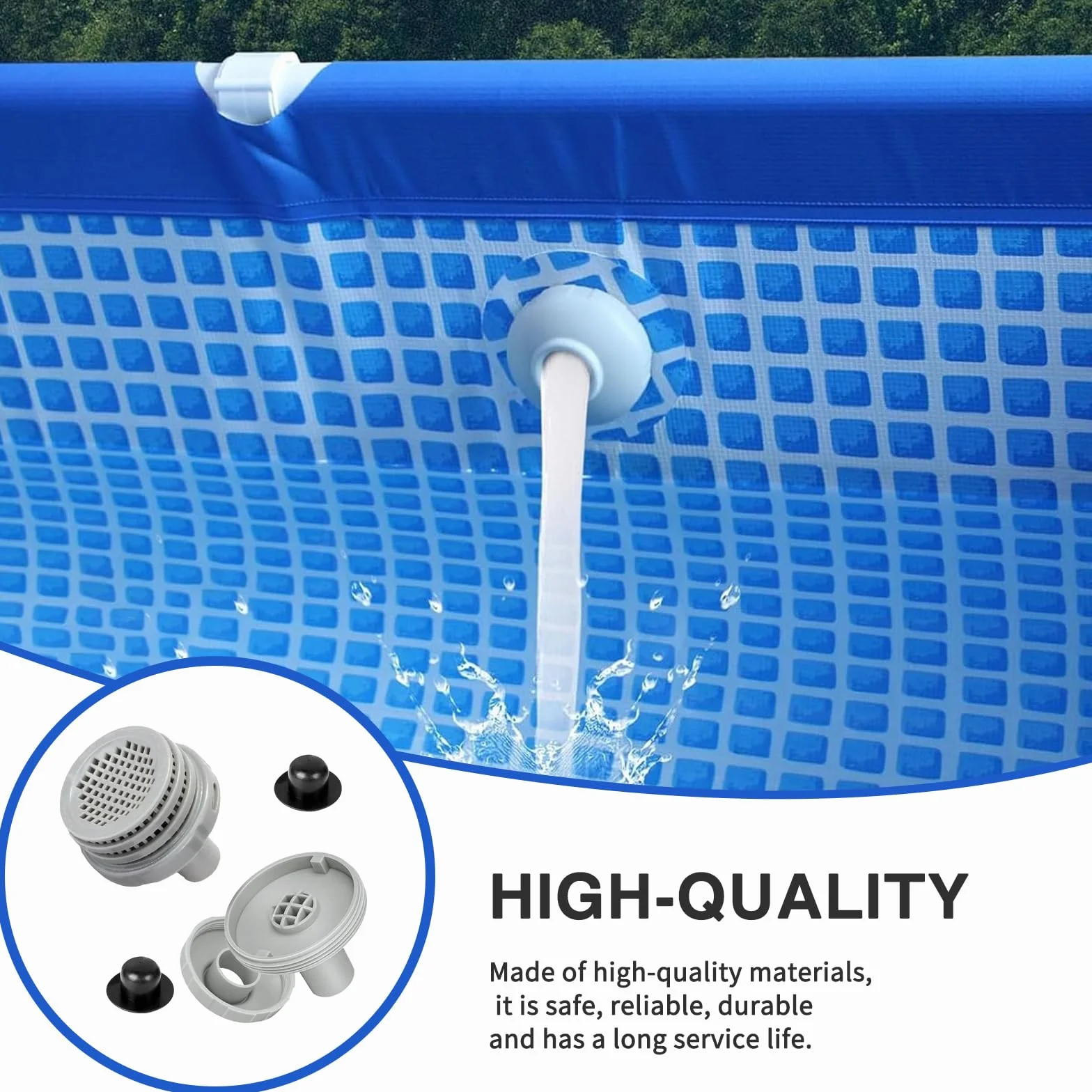 Crépine D'Entrée de Piscine,Connecteur de Crépine 32mm,Connecteur de Jet d'eau de Piscine,Accessoires de Piscine,Kit de Raccordement Piscine,pour Accessoires Piscine Hors Sol