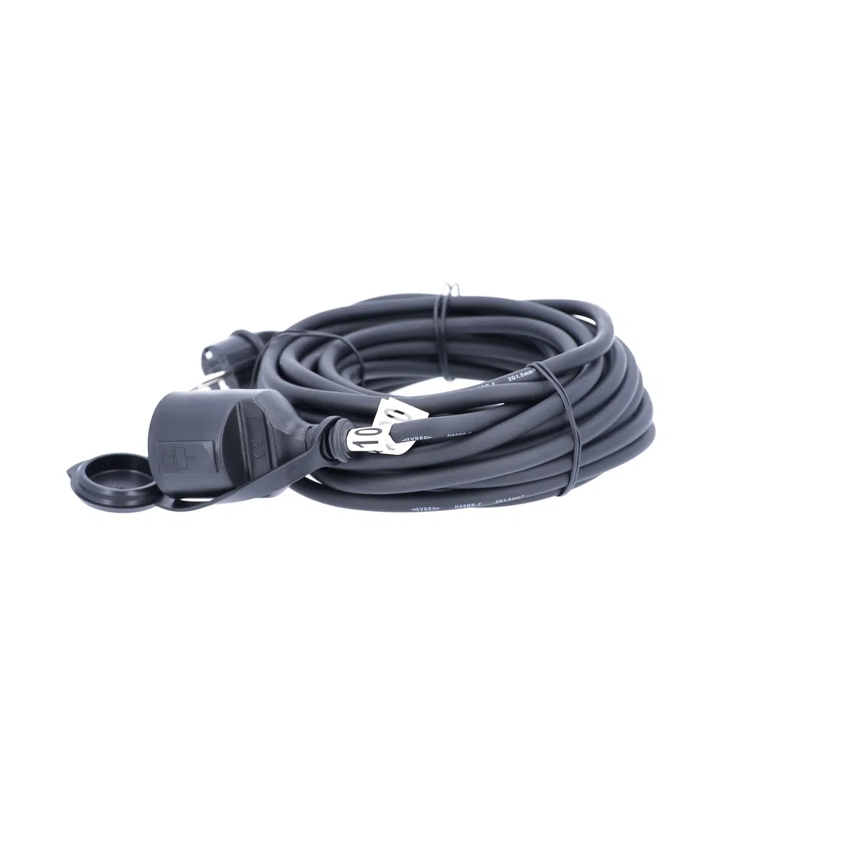 as - Schwabe Rallonge en caoutchouc Câble H05RR-F 3G1,5 Noir IP44 Convient pour l'extérieur, 60310