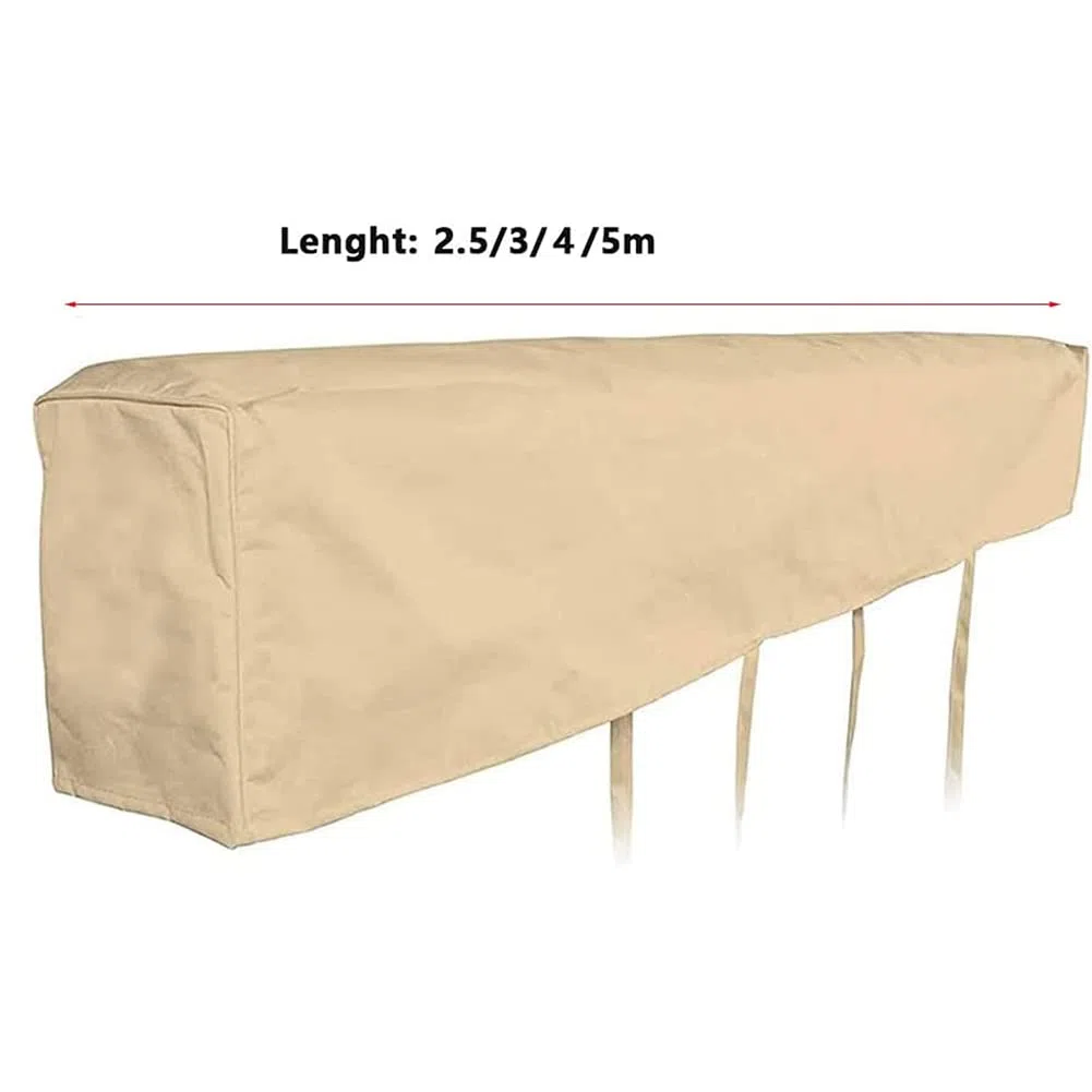 Housse de Auvent Jardin Protection, BâChe Sac de Rangement 420D Oxford Contre Les UV Anti-poussière étanche Contre la Neige et la Pluie en Hiver, Pour Canopy Shelter De Terrasse Meubles (3.5M Beige)