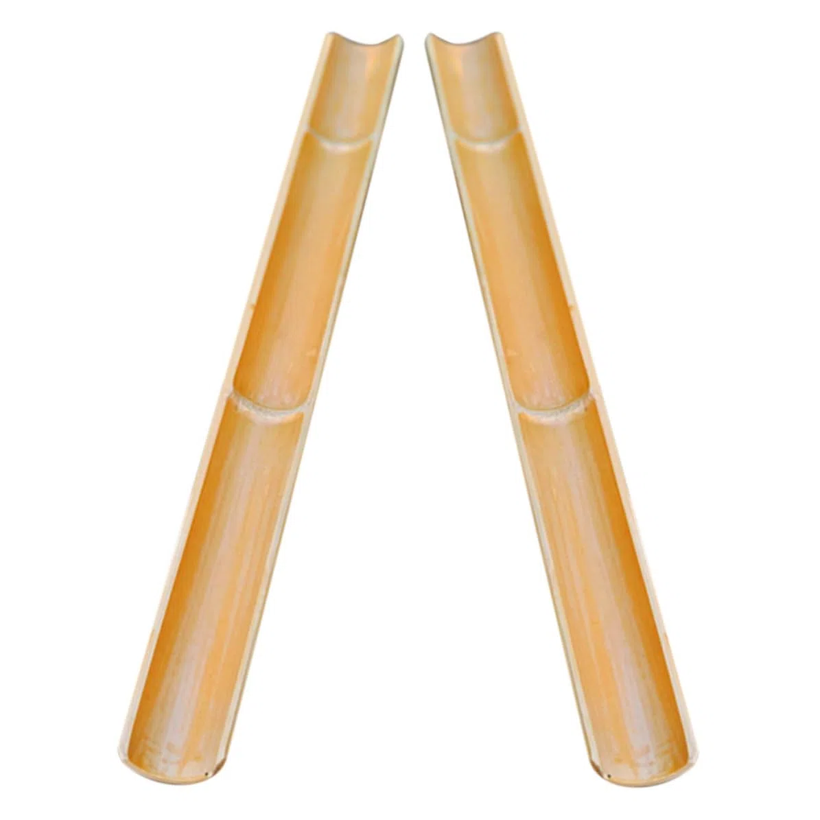 jojofuny Fontaines Décoratives Bambou 2 Pièces pour Aquarium et Bassin Extérieur Cascade en Bambou Naturel Tuyau 50 CM pour Jardin et Vivier à Poissons