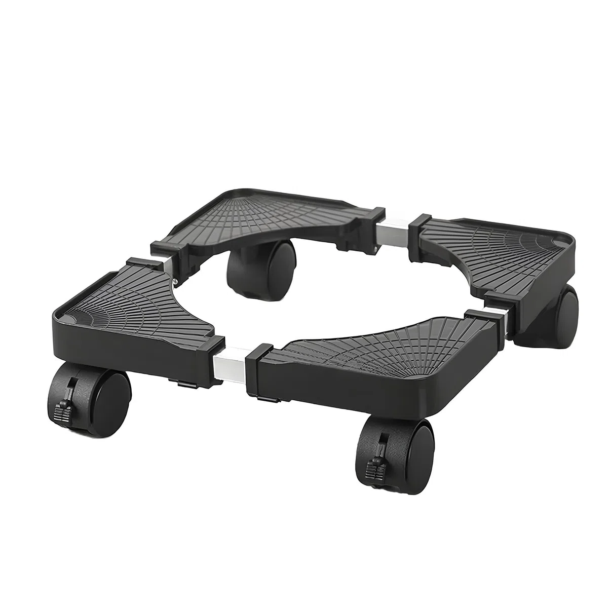 Support à Plantes avec roulettes Réglable, Base Verrouillables Roulante pour Pots Lourds Jardin et Extérieur Intérieur Chariot Transporteur pour Fleurs Réfrigérateur ou Poubelle Charge 50 kg