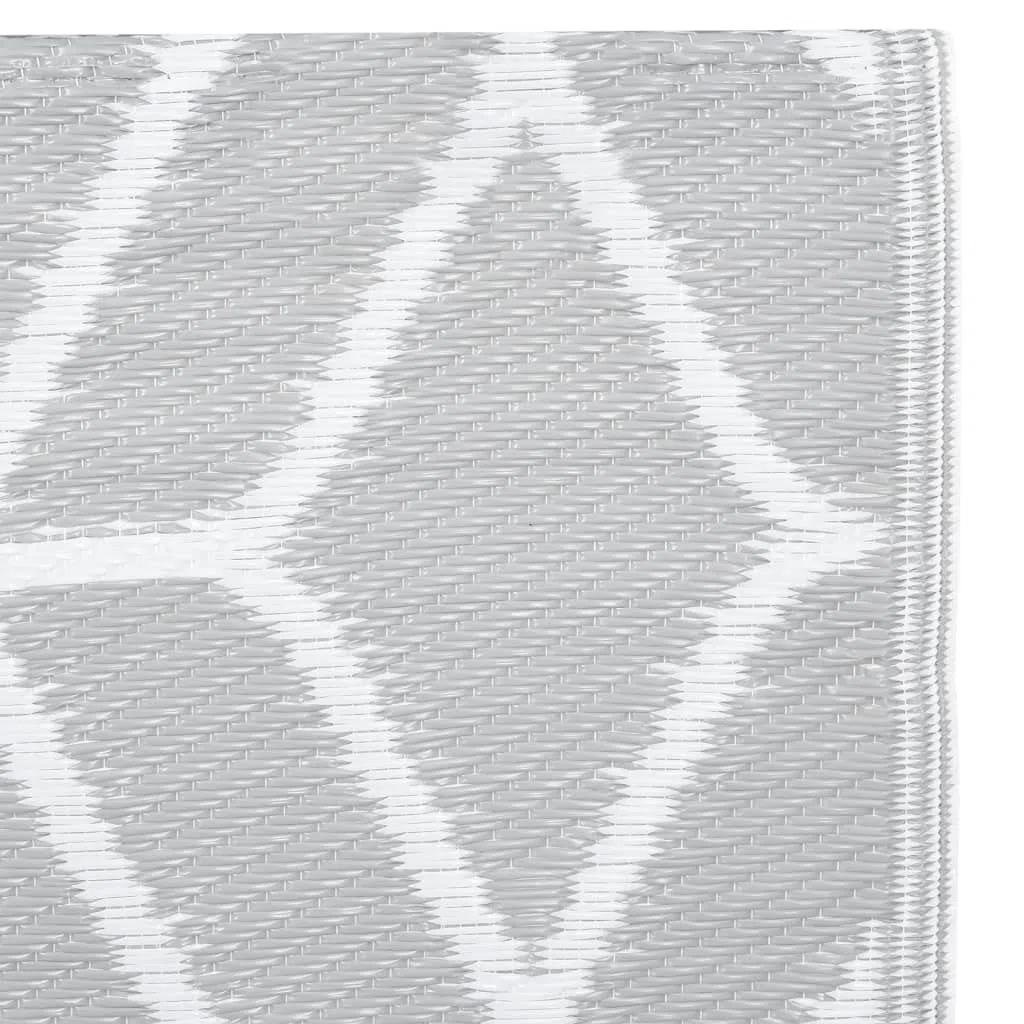 vidaXL Tapis d'Extérieur Tapis d'Entrée Tapis Décoratif Salon Salle de Séjour Balcon Patio Terrasse Maison Intérieur Gris 80x150 cm PP