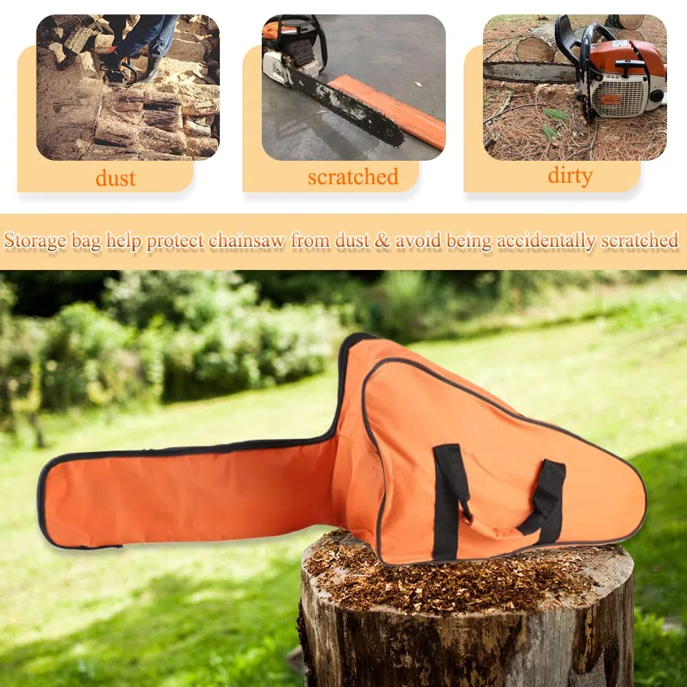 Étui de transport pour sac de tronçonneuse pour scie de 18 po - Protecteur d'organisateur de tronçonneuse 600D Accessoires anti-rayures résistants