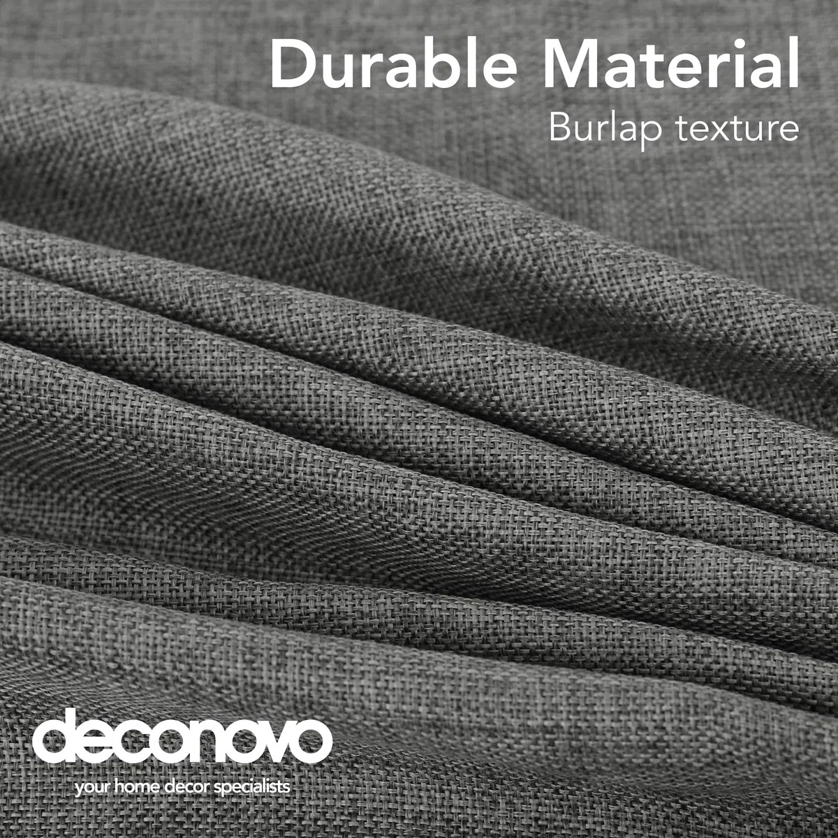 Deconovo Nappe Rectangulaire 150x300cm Imperméable Effet Lin pour Table Rectangle Salle à Manger Cuisine Mariage Fête, Gris foncé