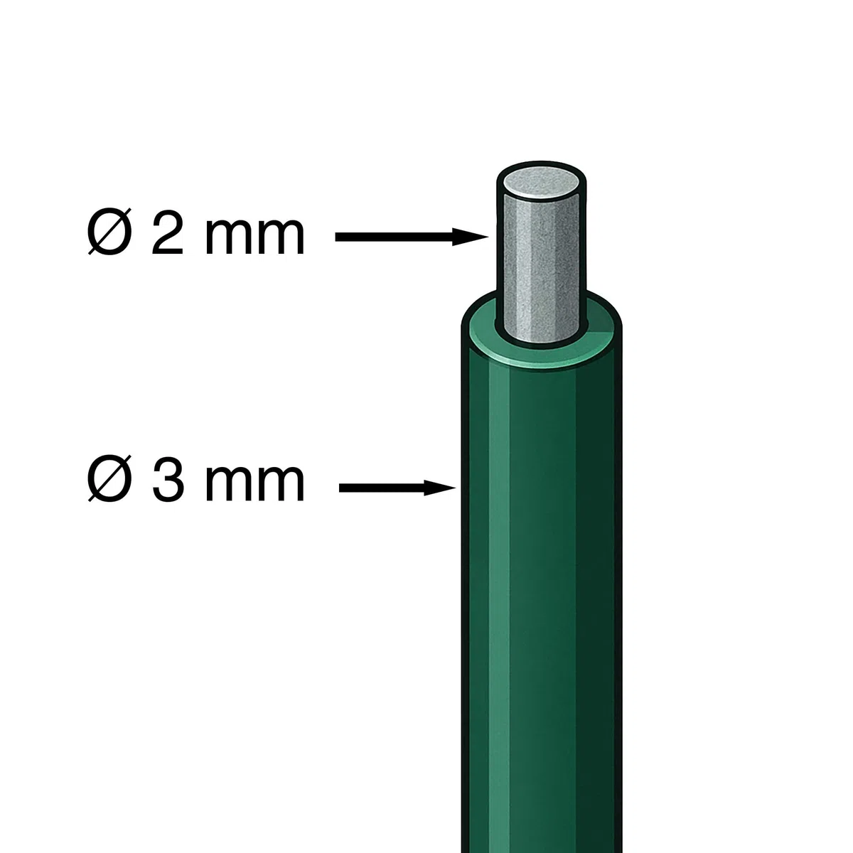 WERKA PRO Fil de Fer plastifié Ø3,0 mm 100m 100 100