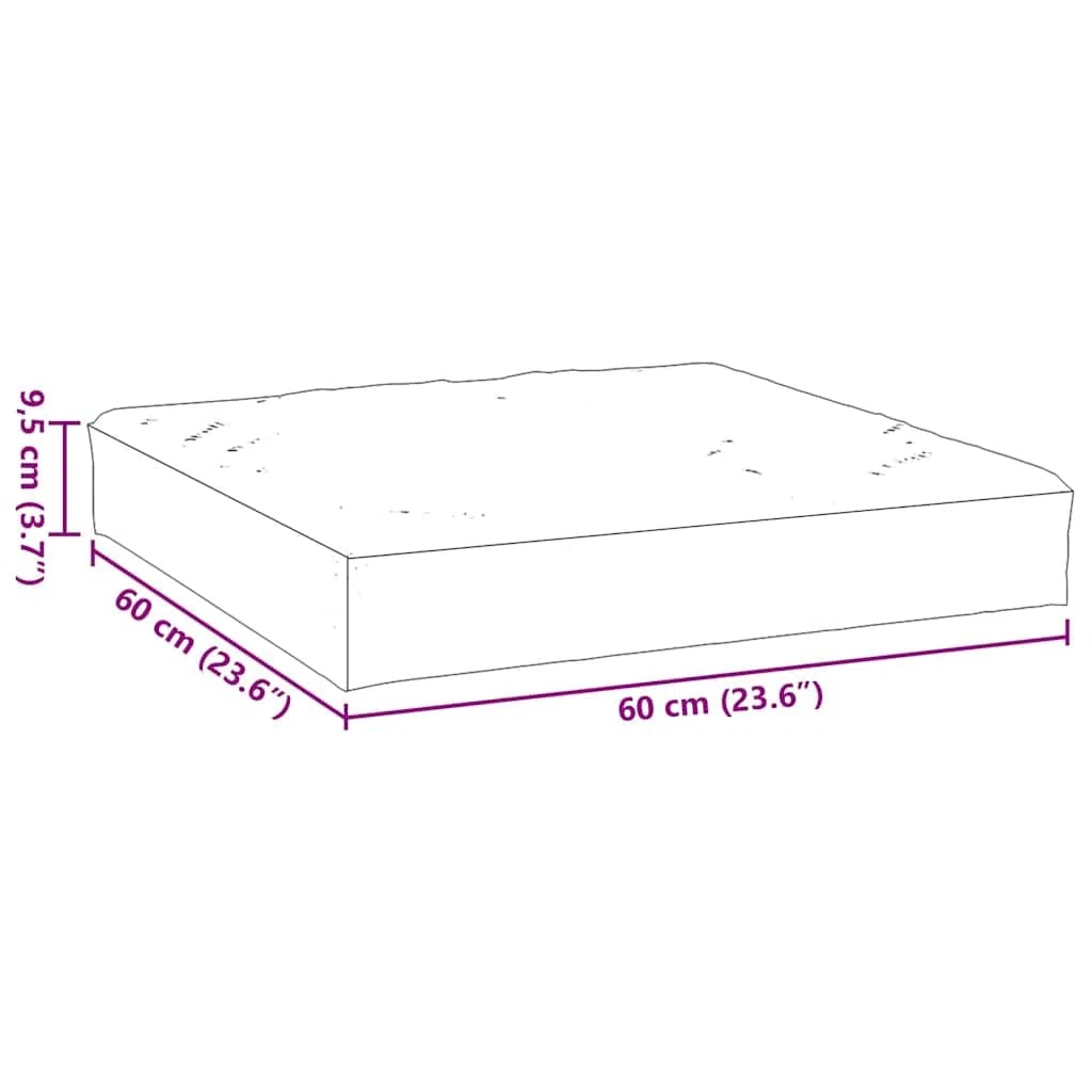 vidaXL Coussin de Palette, Galette de Siège Imperméable, Coussin de Jardin, Décoration d'Extérieur Terrasse, Gris 60x60x9,5 cm Tissu Oxford