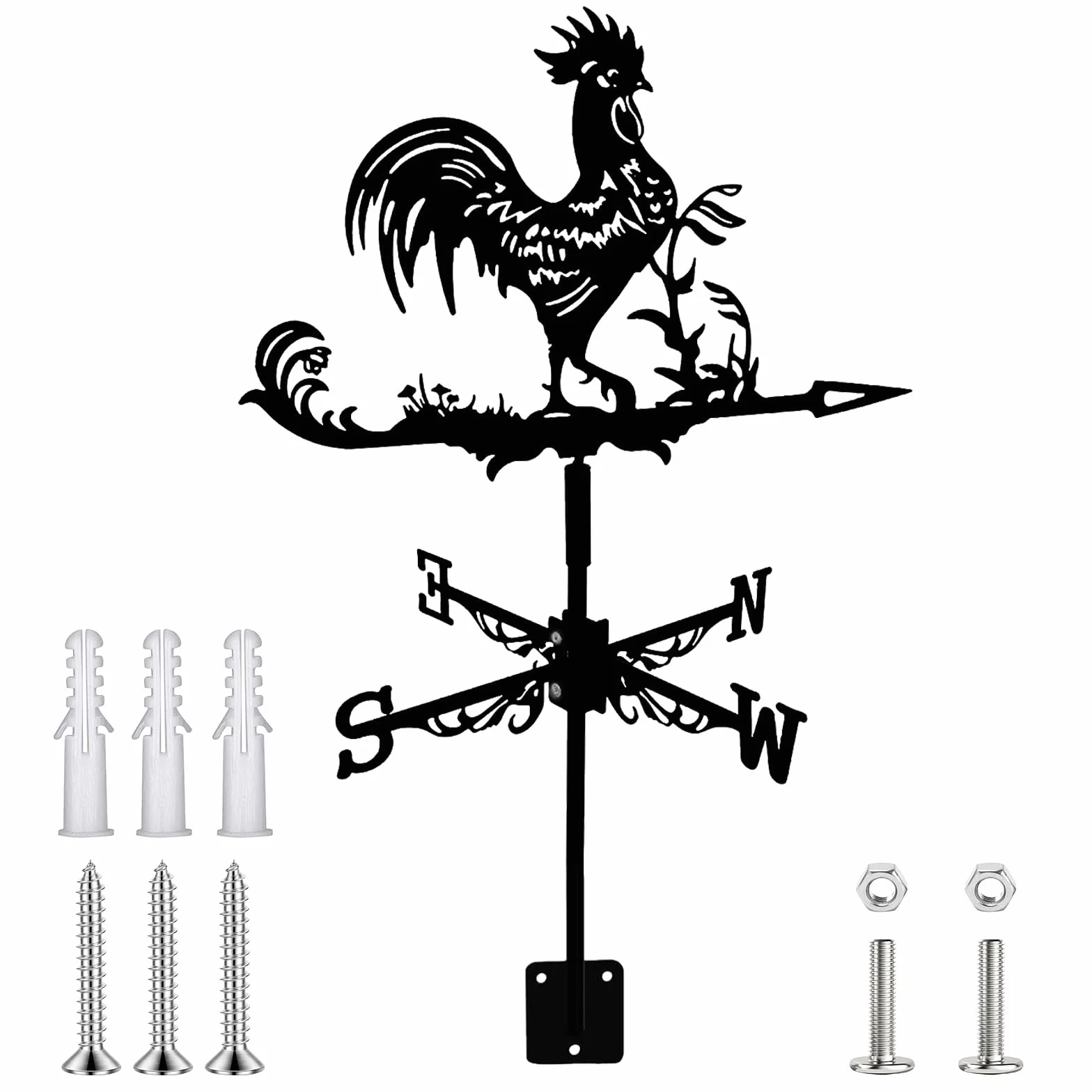 Girouette de Jardin Girouette en Métal Weather Vane Girouette de Toit pour Extérieur, Jardin, Toit, Paddock, Décoration