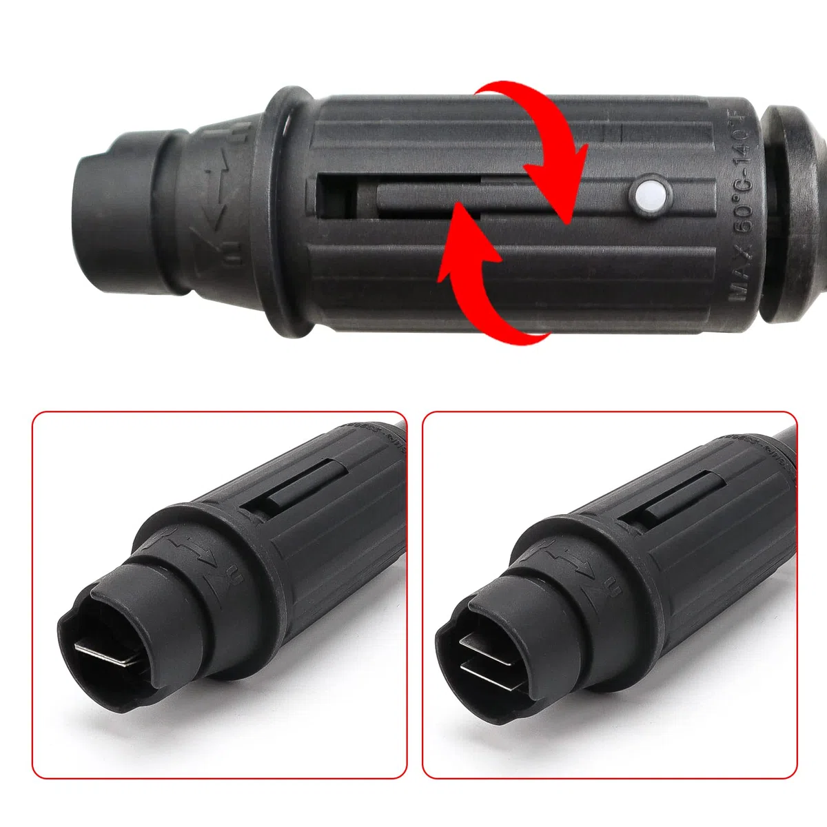 Lance à jet d'eau haute pression et lance rotative buse de rechange pour pistolet pulvérisateur pour nettoyeur haute pression compatible avec les nettoyeurs haute pression Lavor Sterwins Lidl Parkside