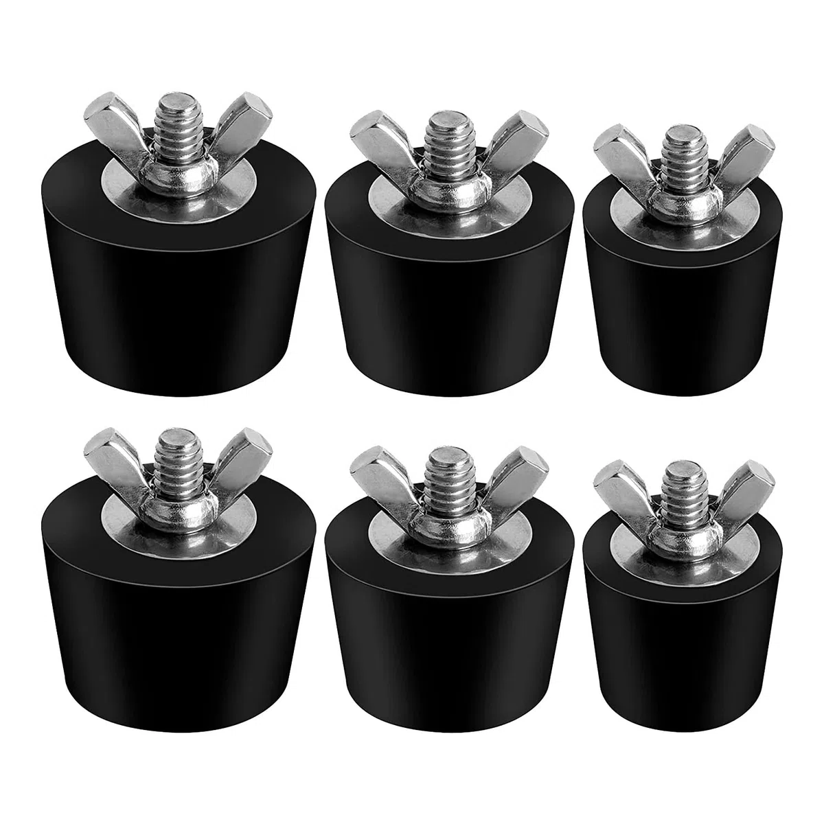 Lot de 6 Bouchons D'Hivernage de Piscine de 3 Tailles pour Trous de Piscine, Bouchons D'Expansion pour éCumoire de Piscine Hors Sol
