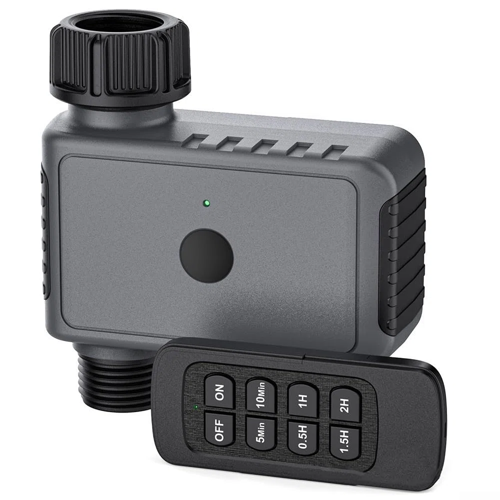 Minuteur automatique d'irrigation de jardin avec télécommande, distance de 50 m, contrôleur intelligent de vanne d'eau 6 modes pour arrosage des plantes en plein air, étanchéité IP55