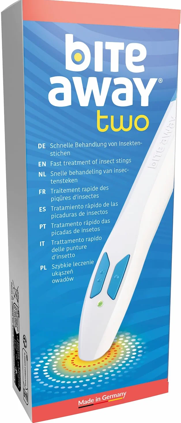 bite away Two Le Nouveau Look du Stylo Chauffant Contre Les démangeaisons; Le Stylo électronique pour Le Traitement Rapide des piqûres de moustiques; cliniquement prouvé et testé dermatologiquement