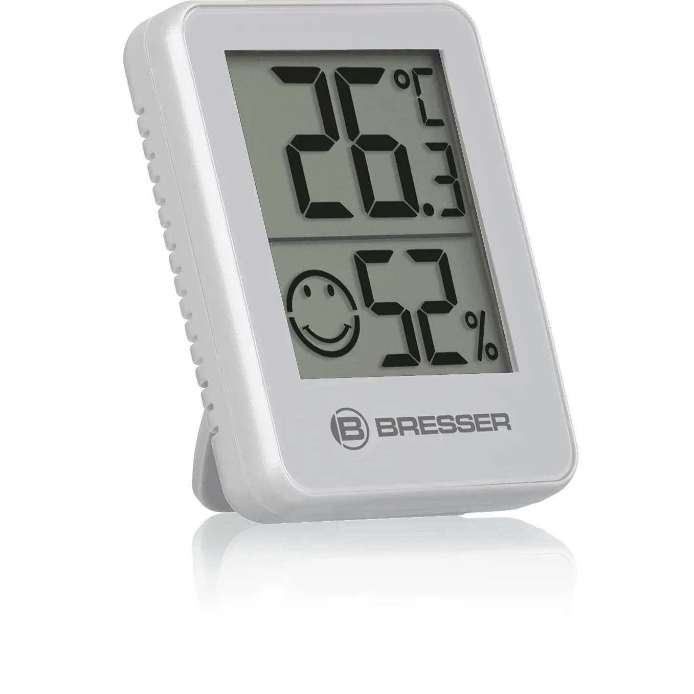 BRESSER Temeo Hygro Lot de 6 Indicateurs Thermo-hygrométriques À Poser Debout Ou À Monter Au Mur, avec Indicateur De Climat De Pièce, Blanc