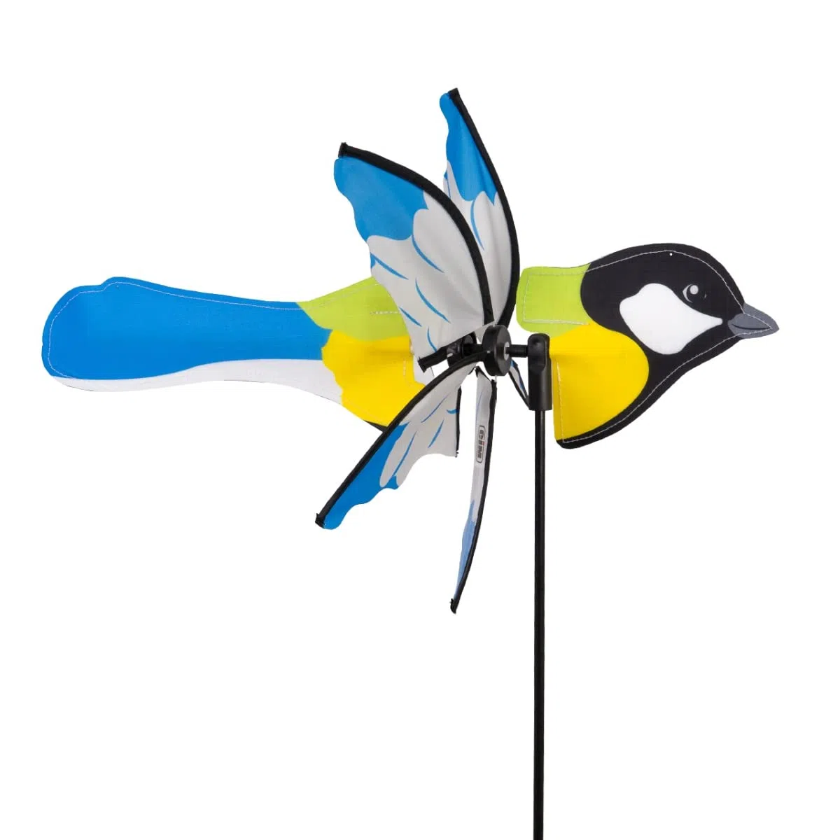 CIM Girouette Petite 2 en 1 KOHLMEISE - hélice Ø31cm, Longueur 41cm, Hauteur Totale 90cm - INCL. Tige de Fixation en Fibre de Verre et système de Suspension