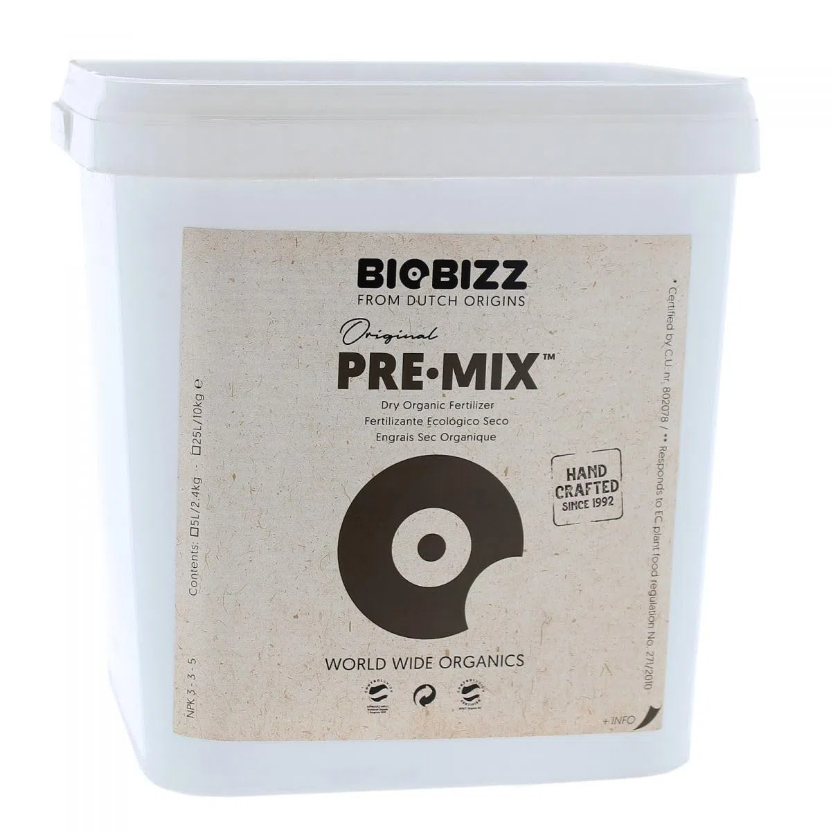 BIOBIZZ Engrais sec PRE.MIX 5 litres - FERTILISATEUR FERTILIZER-PRE-MIX
