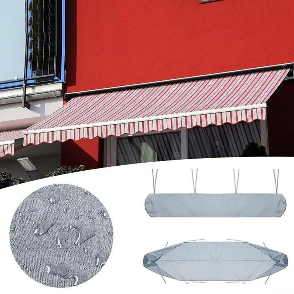 SPORTARC Housse d'auvent imperméable pour terrasse extérieure - Noir - 3,5 m