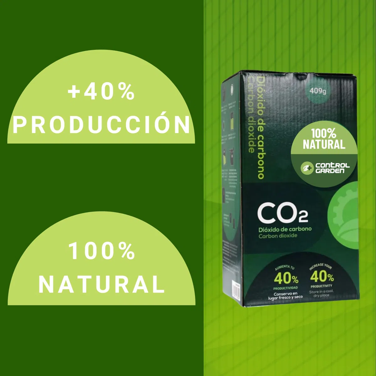 Boîte avec sac de CO2 pour culture intérieure | Sac de CO2 pour cultures | Augmentation de la croissance des plantes de manière facile | 100 % biologique