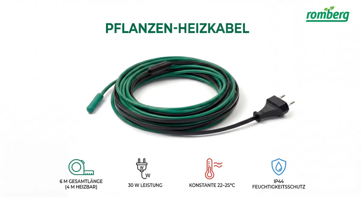 Romberg Câble Chauffant M 6 m (4 m Chauffant) 30 W - 12093109 - Vert/Noir