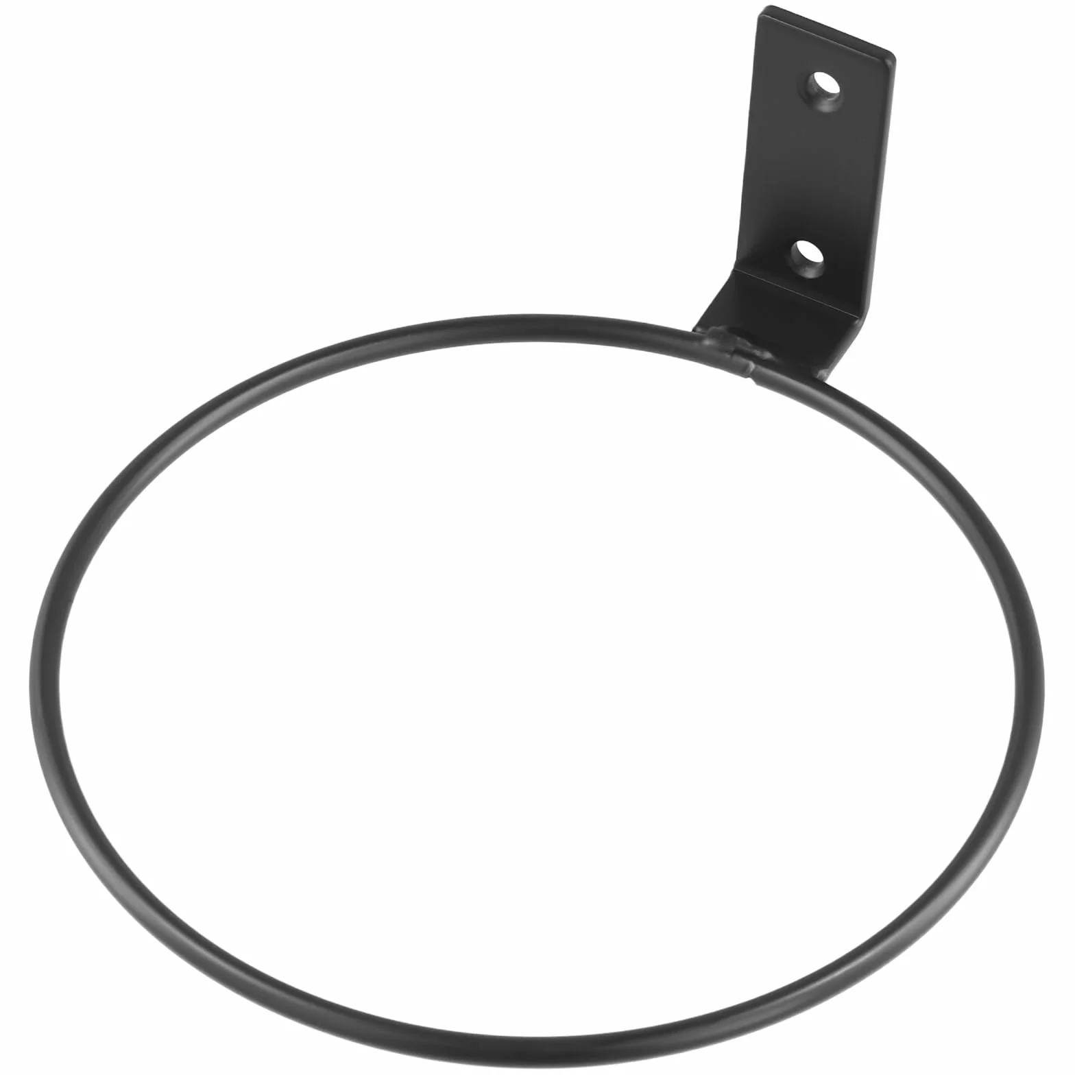 KEILEOHO Lot de 6 supports de pot de fleurs en forme d'anneau, 15 cm, noir, support mural avec vis et chevilles, support pour pots de fleurs, balcon et jardin