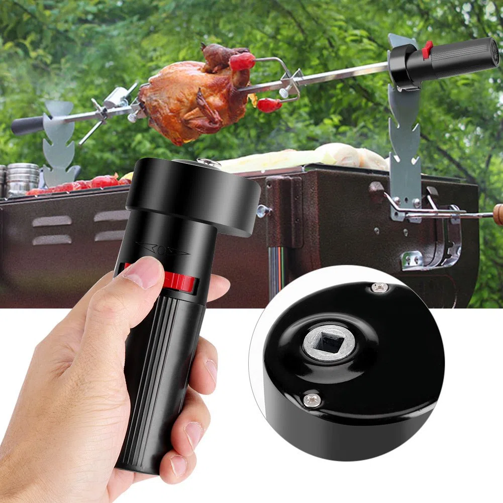 Omabeta Moteur de Barbecue en métal de qualité supérieure ABS Moteur de rotateur de Bonne Isolation Thermique Moteur de Barbecue Moteur de Batterie pour la Cuisine à Domicile
