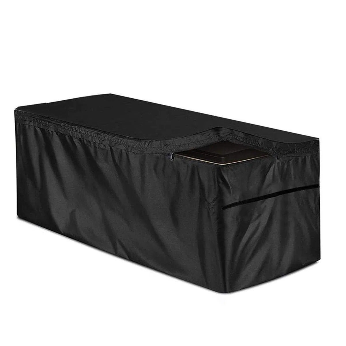 Générique Housse Coffre Jardin, Housse Jardin Étanche en Oxford 210D Housse De Coffre avec Fermeture Éclair Housse De Protection Extérieure Imperméable Résistante À La Pluie Et Aux UV
