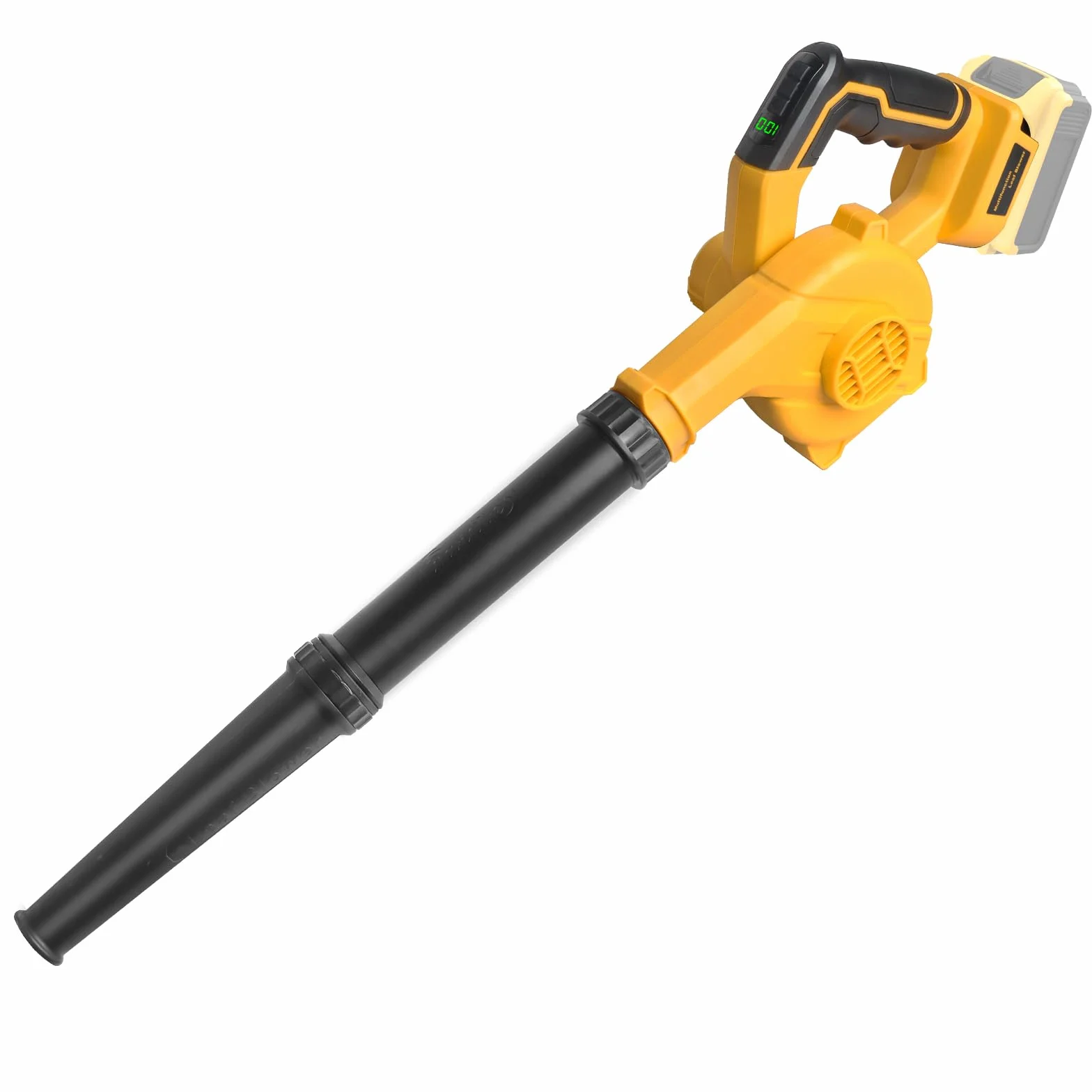 Powarobor Souffleur à Feuilles sans Fil Compatible avec DeWalt 18 V Les Batteries DCB180-201 (Outil Seulement, sans Batterie/Chargeur, 18,500 TR/Min, 3,5 m³/Min, Affichage LED,1,54 kg)